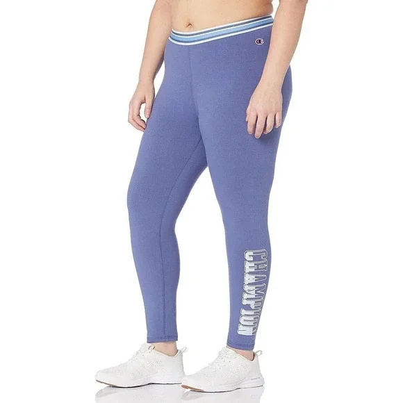 Champion Women's Plus Authentic Tight Leggings Plus Size 2X BLUE